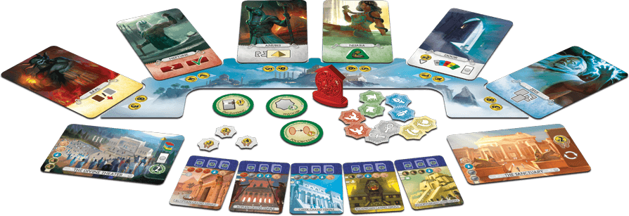 7 Wonders Duel, with Pantheon expansion - EasyMeeple