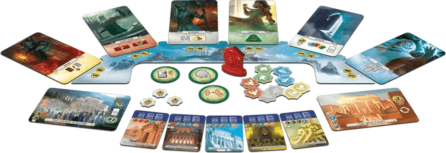 7 Wonders Duel, with Pantheon expansion - EasyMeeple