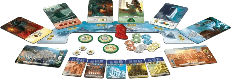 7 Wonders Duel, with Pantheon expansion - EasyMeeple