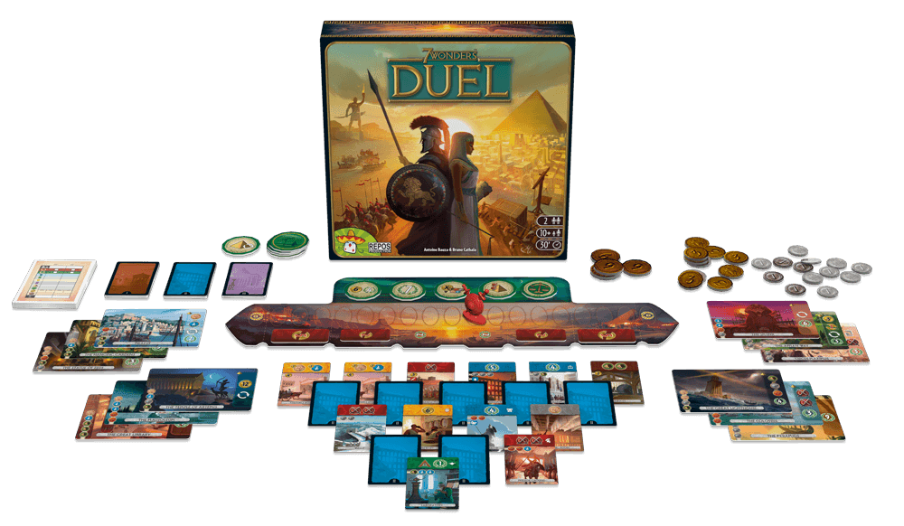 7 Wonders Duel, with Pantheon expansion - EasyMeeple