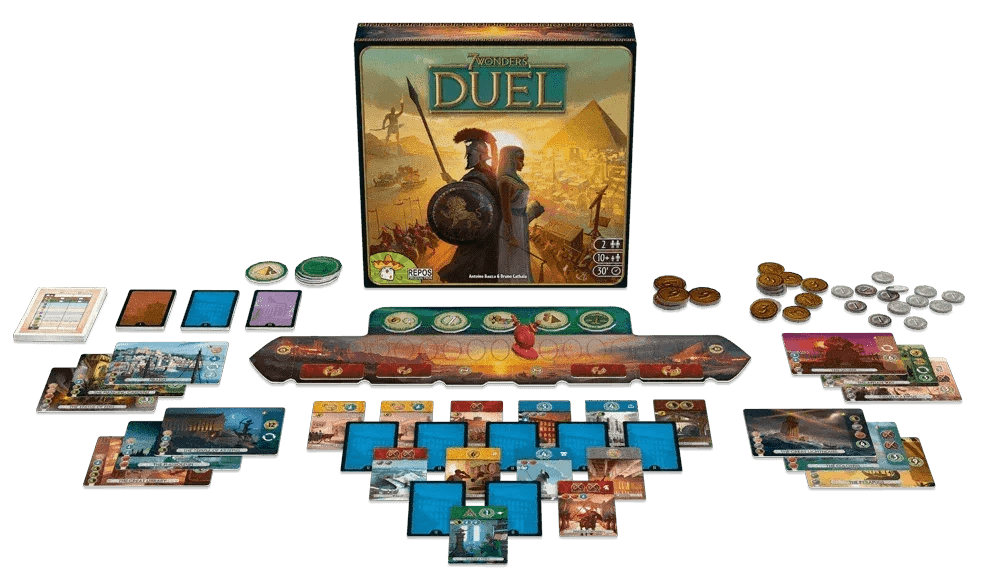 7 Wonders Duel, with Pantheon expansion - EasyMeeple