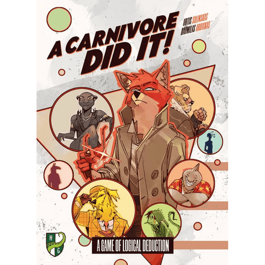 A Carnivore Did It! board game box front cover