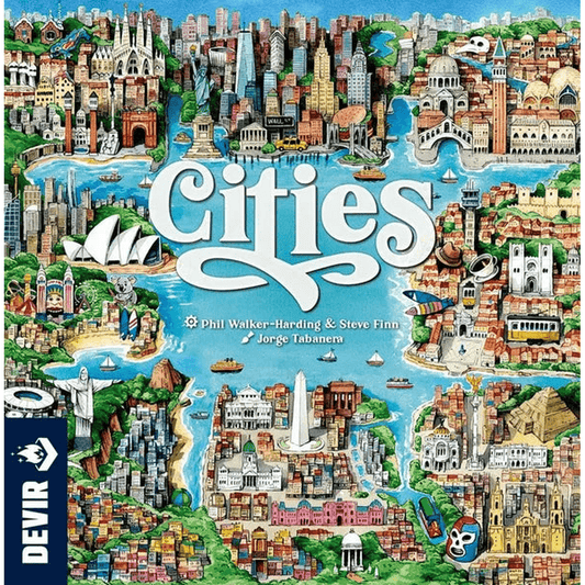 Cities board game box front cover