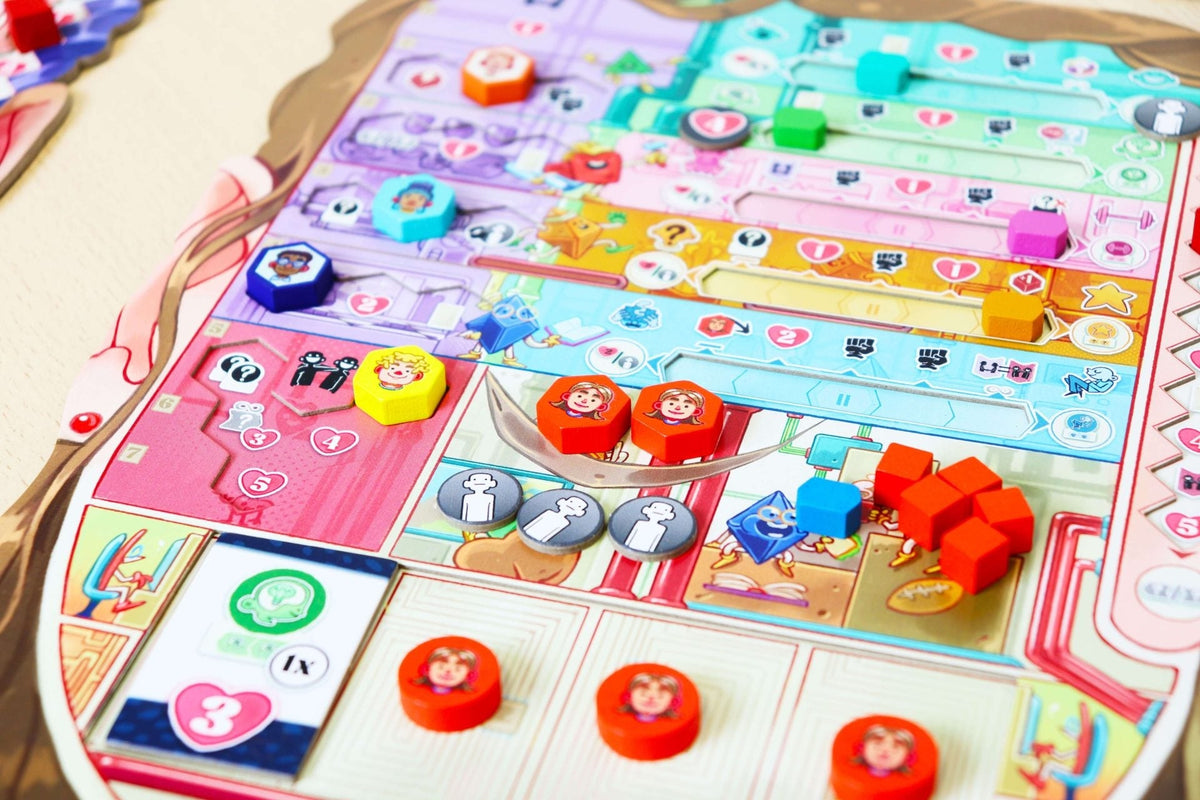 Coming of Age player boards and gameplay components