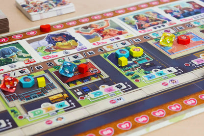 Coming of Age player boards and gameplay components