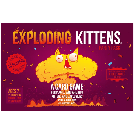 Exploding Kittens: Party Pack board game front cover