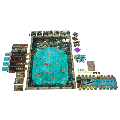 Feya's Swamp board game set up for play