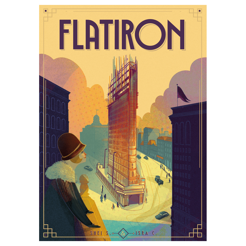 Flatiron complete flat front cover centred on a square white background