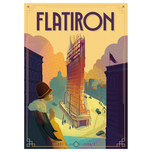 Flatiron complete flat front cover centred on a square white background