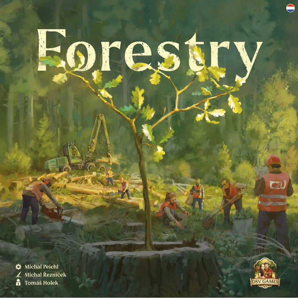 Forestry board game box front cover