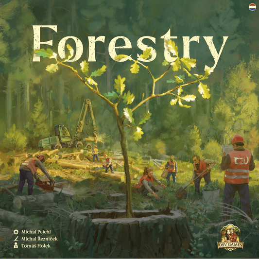 Forestry board game box front cover
