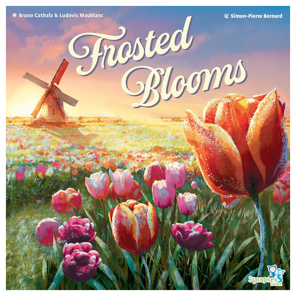 Frosted Blooms complete 2D front cover centred on a square white background
