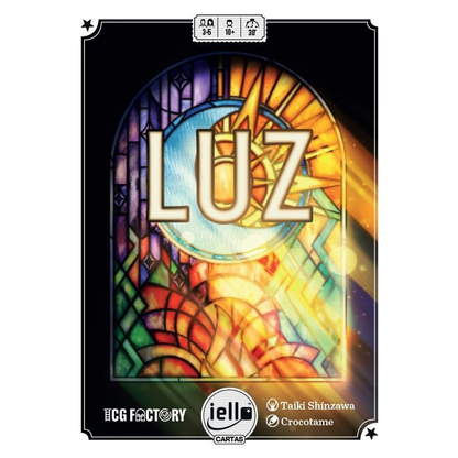 LUZ complete flat front cover centred on a square white background