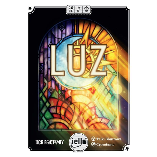 LUZ complete flat front cover centred on a square white background