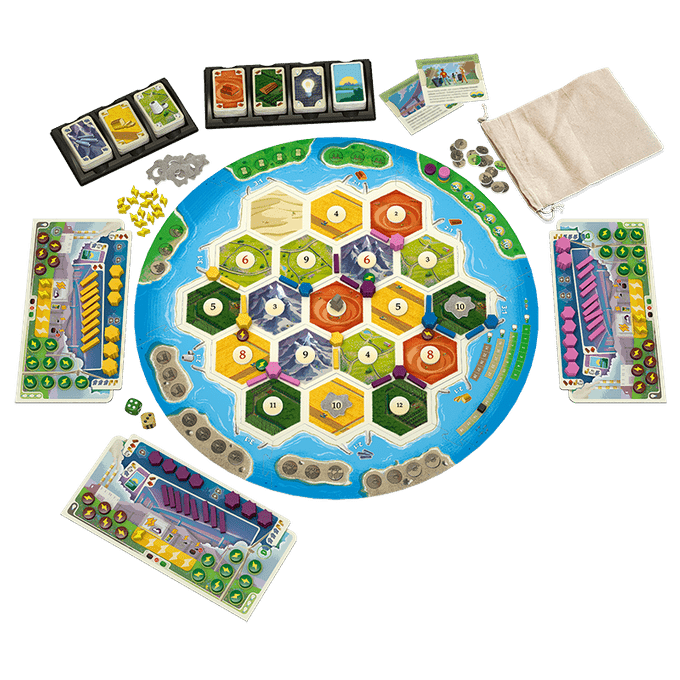 Catan: New Energies game components