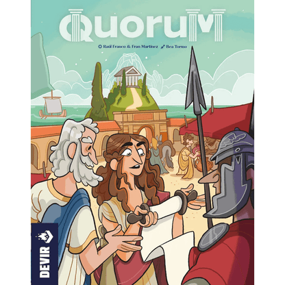 Quorum board game box front cover