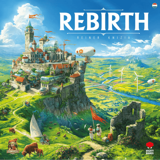 Rebirth board game box front cover