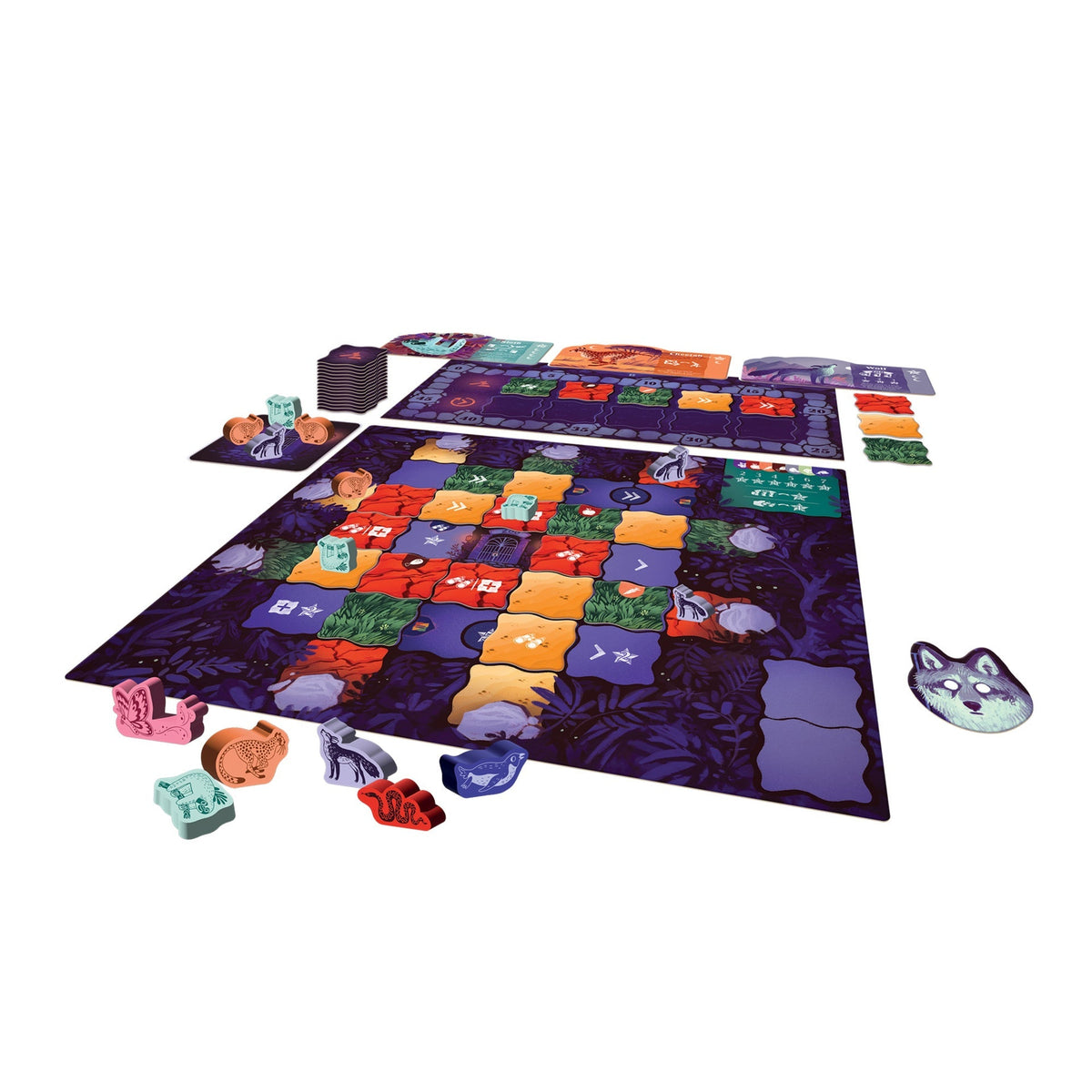 Night at the Zoo components and playing pieces